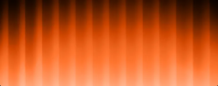 A bright orange curtain of vertical light.