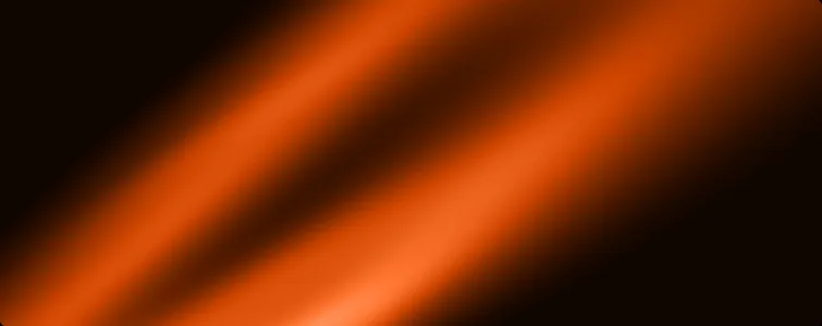 A bright orange fold of light against the dark.