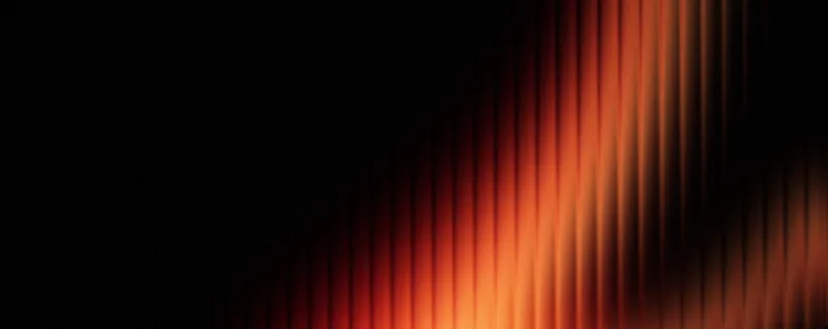 A bright orange curtain of vertical light.